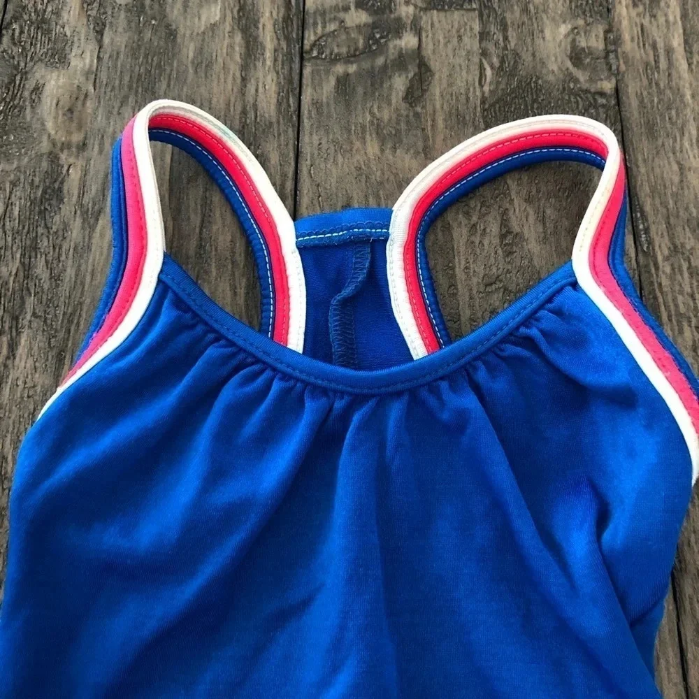 Vintage Catalina‎ USA Girls One Piece Swimsuit Blue